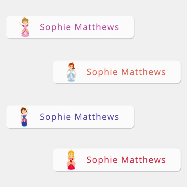Cute Princess Custom Personalized Name Clothing (Group)