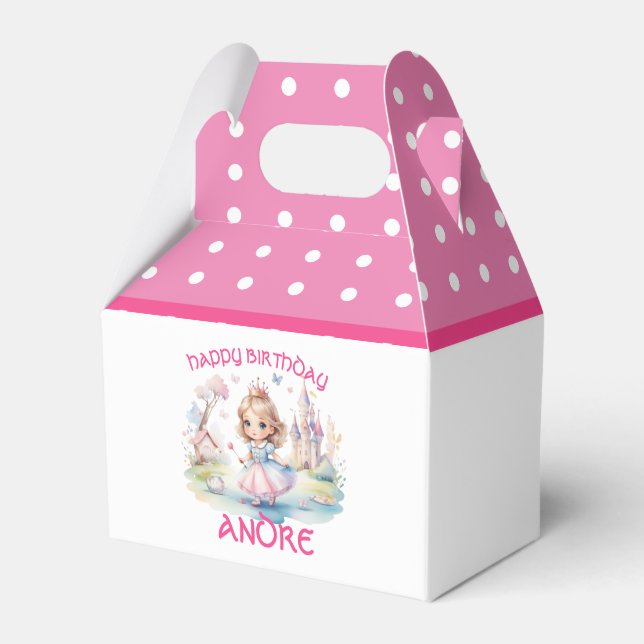 Cute Princess in Whimsical Wonderland Favour Box (Front Side)