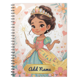 Cute Princess Notebook – Add Name