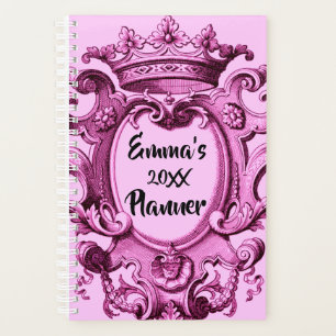 Cute Princess Pink Crown  Planner