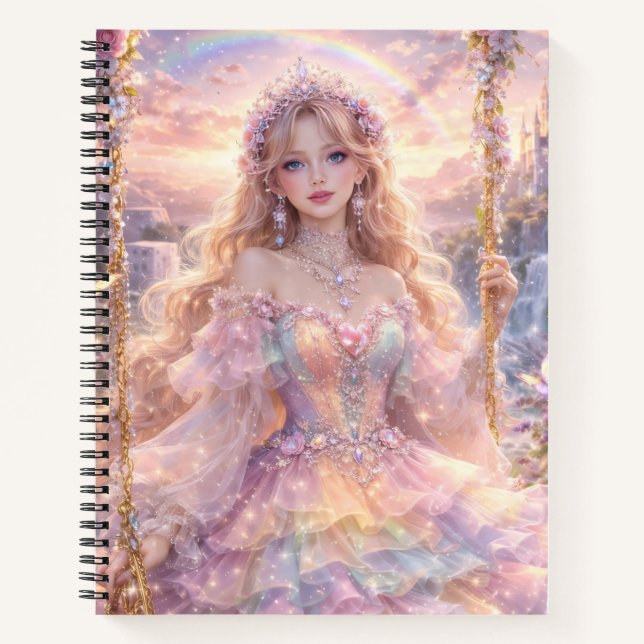 Cute Princess Style College Ruled Notebook (Front)