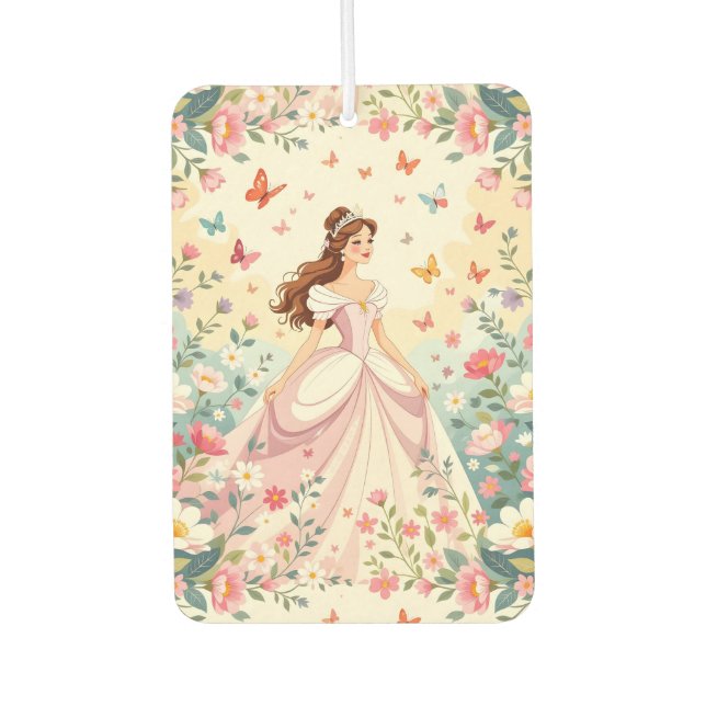 Cute princess with butterflies air freshener (Front)