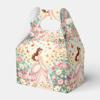 Cute princess with butterflies favor box