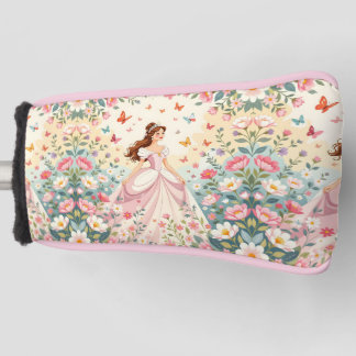 Cute princess with butterflies golf head cover