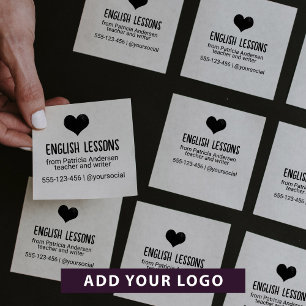 Cute Private Teacher Logo Contact Self-inking Stamp