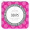 CUTE PRODUCT LABEL made with love polka dot pink