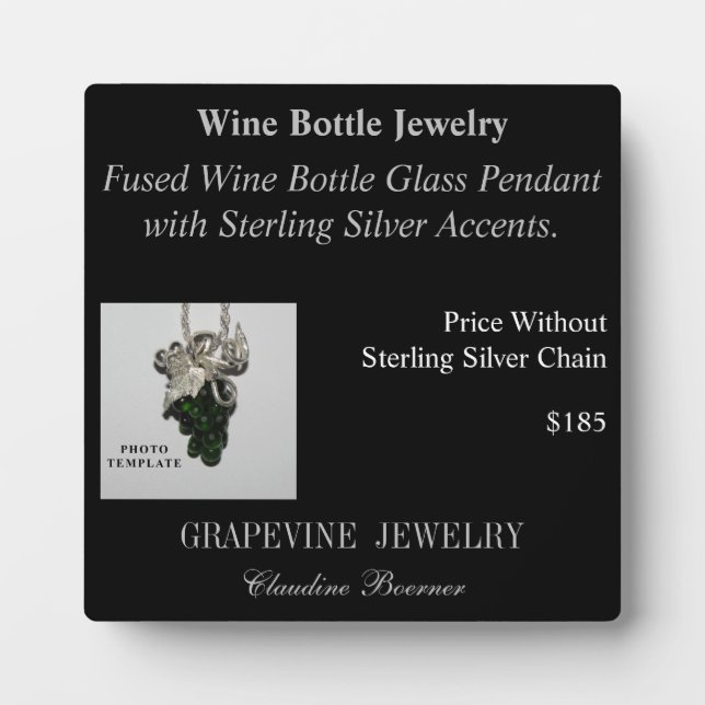 Cute Product Price Easels Crafters Business Plaque (Front)