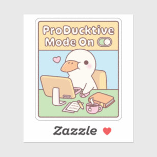 Cute Productive Duck Producktive Mode On Funny