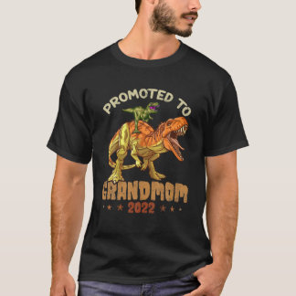 Cute Promoted To Grandmom Est 2022 Dinosaur Mother T-Shirt