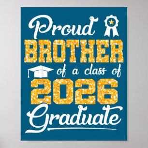Cute Proud Brother Class 2026 Senior Poster