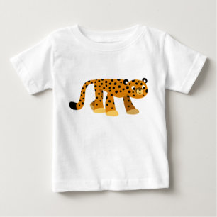 Cute Prowling Cartoon Cheetah Baby T-Shirt