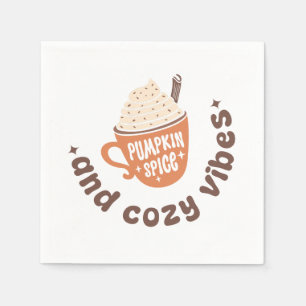 Cute PSL Fall – Pumpkin Spice and Cozy vibes Napkin