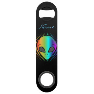 Cute Psychedelic Alien Head Thunder_Cove Bar Key