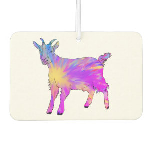Cute Psychedelic Goat Funky Colourful Artsy Animal Air Freshener