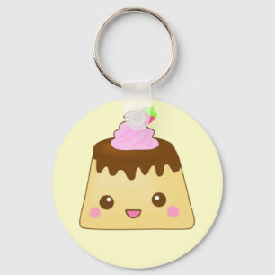 Cute pudding keychain