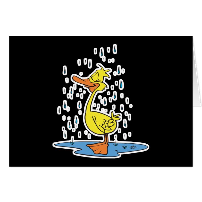 cute puddle duck in the rain (Front Horizontal)