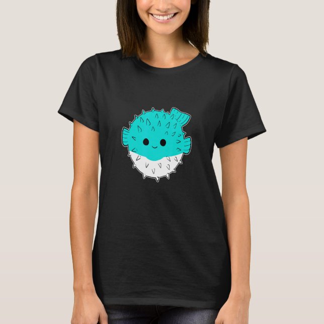 Cute Puffer Fish T-Shirt (Front)
