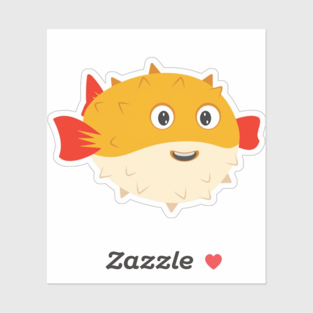 Cute pufferfish sticker (Sheet)