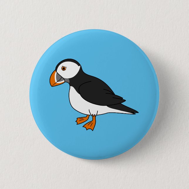 Cute Puffin 2 Inch Round Button (Front)