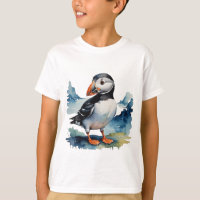 Cute puffin bird