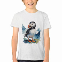 Cute puffin bird