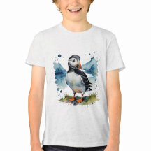 Cute puffin bird