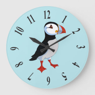 Cute Puffin Design Clock