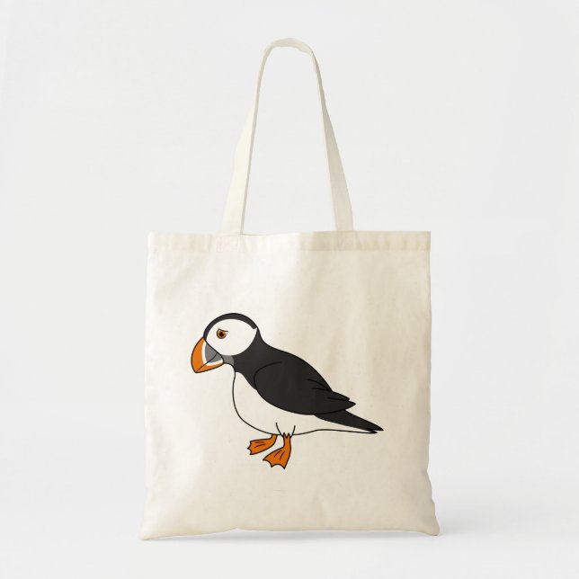 Cute Puffin Tote Bag (Front)