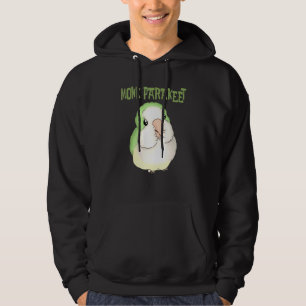 Cute Puffy Monk Parakeet Quaker Parrot Bird Hoodie