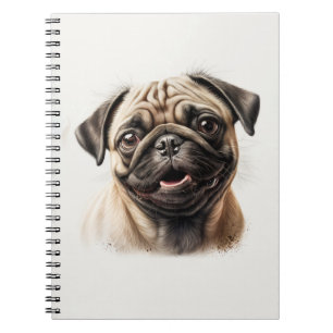 Cute Pug chilling Best Dog Mom Ever Notebook