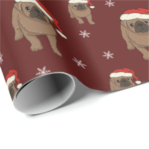 Cute Pug Christmas Wrapping Paper