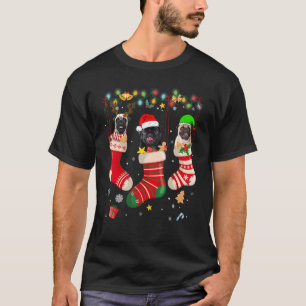 Cute Pug Dog Christmas Lights Xmas Dog T-Shirt