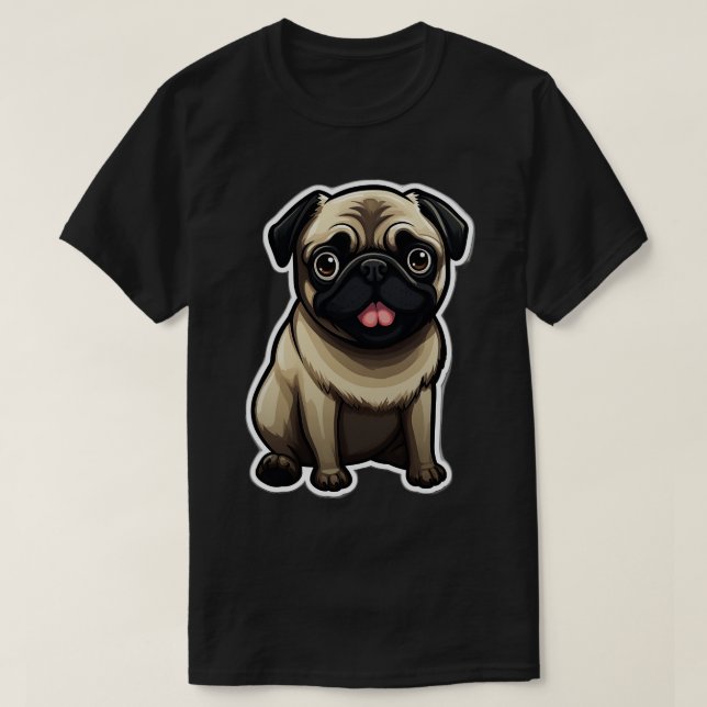 Cute Pug Dog Dogs Pugs 3 T-Shirt (Design Front)