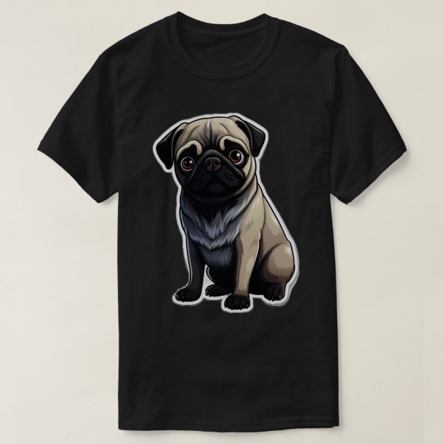 Cute Pug Dog Dogs Pugs 5 T-Shirt (Design Front)