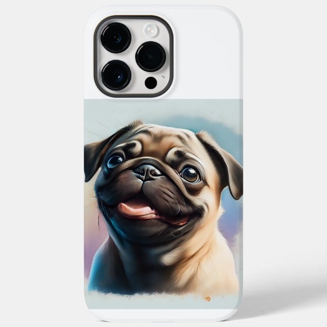 Cute pug dog i phone case (Back)