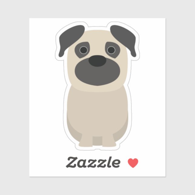 Cute Pug Dog Puppy Pup Pet Kiss Cut Vinyl (Sheet)