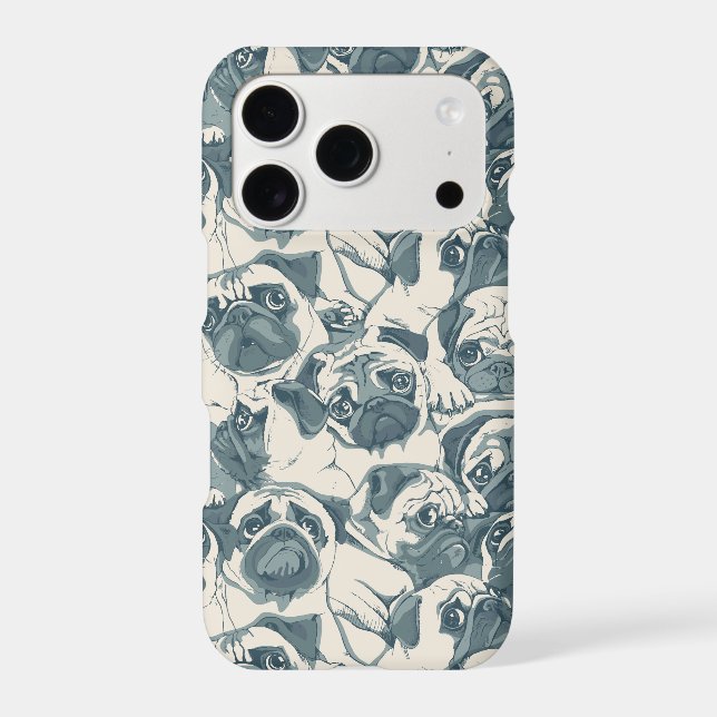 Cute Pug Dog Seamless Pattern (Back)