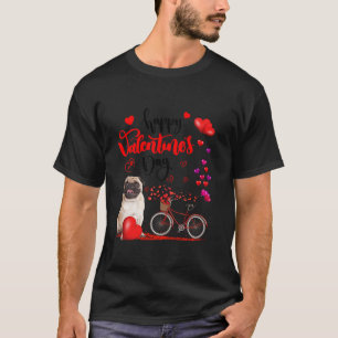 Cute Pug Dog Valentine s Day Heart Puppy Lover Lon T-Shirt