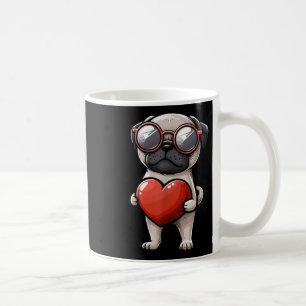 Cute Pug Dog Valentines Day February 14th Toddler Coffee Mug