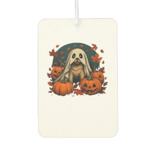 Cute Pug Dog With Pumpkins Fall Halloween Classic  Air Freshener