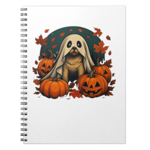 Cute Pug Dog With Pumpkins Fall Halloween Classic Notebook