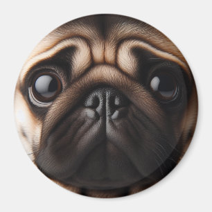 Cute Pug Face Pug Dogs Magnet