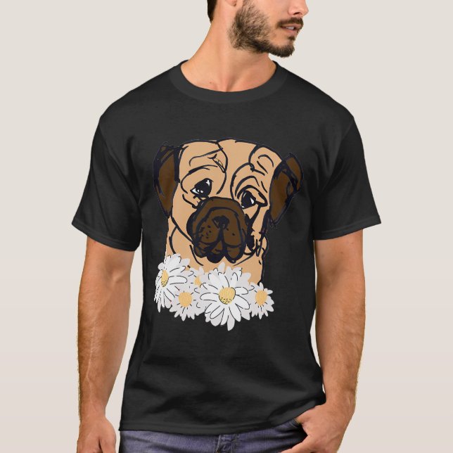 Cute Pug Face T-Shirt (Front)