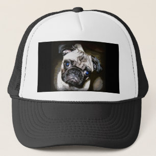 cute pug face trucker hat