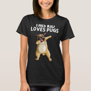 Cute Pug For Kids Boys Pug Dog Dabbing Pet Dab An T-Shirt