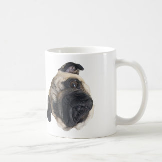 Cute Pug Head Tilt Mug