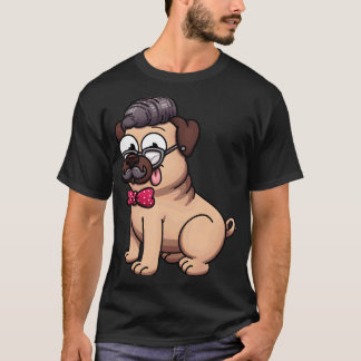Cute Pug Hipster Classic 602 T-Shirt