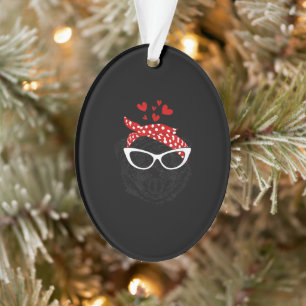 Cute Pug In A Headband With Glasses Gifts Ornament