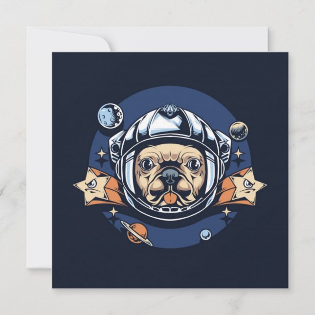 Cute Pug Invitation (Front)