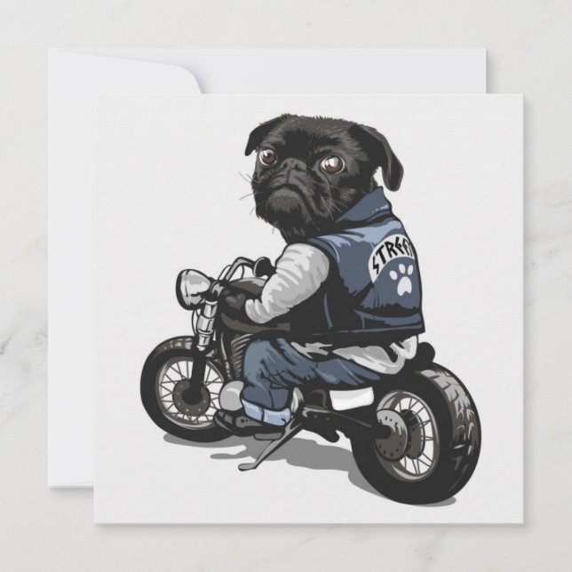 Cute Pug Invitation (Front)